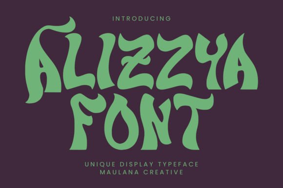 Alizzya: A Playful Wavy Display Font for Editorial Design