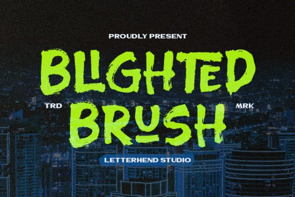 Blighted Brush: A Hand-Drawn Display Font That Feels Human