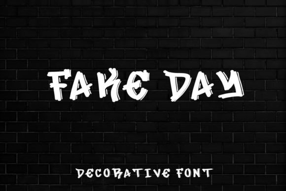 Fake Day Font: Street Art Style for Handmade Labels & Printables