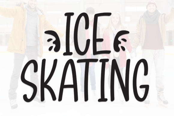 Ice Skating Font: A Sweet Handwritten Display Typeface for Crafters