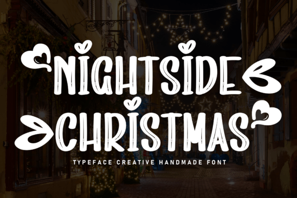 Nightside Christmas Font: Festive & Romantic Display Type