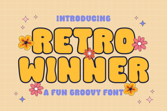 Retro Winner: A Playful Display Font for Small Business Branding