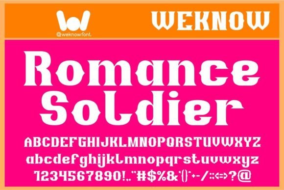 Romance Soldier: A Modern Gothic Display Font That Stands Out