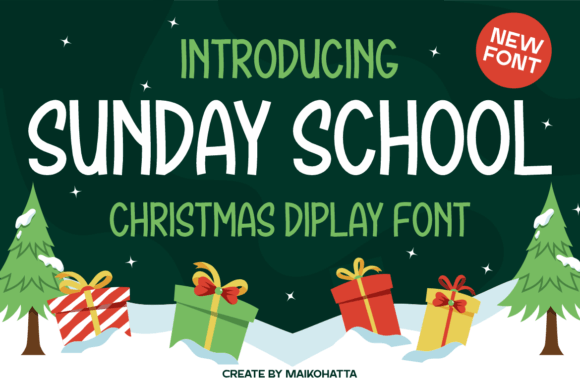 Sunday School Font: A Warm, Festive Display Typeface for Small Business Branding