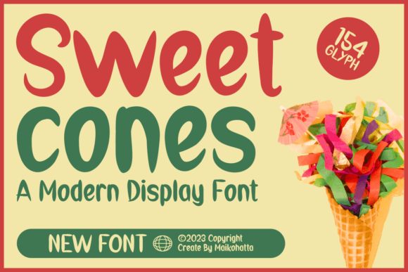 Sweet Cones: A Festive Display Font That Delivers Mood—Not Just Letters